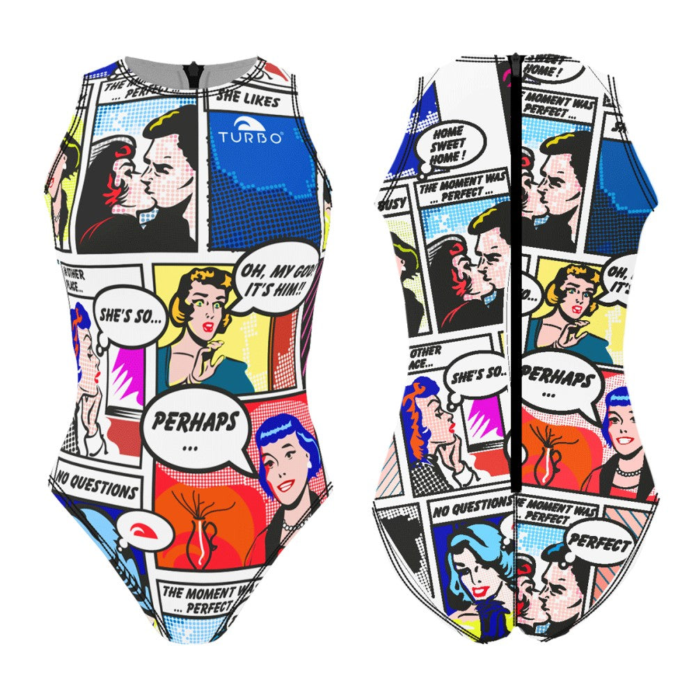 TURBO Women's Comfort Water Polo Swimsuit- Waterpolo Comic