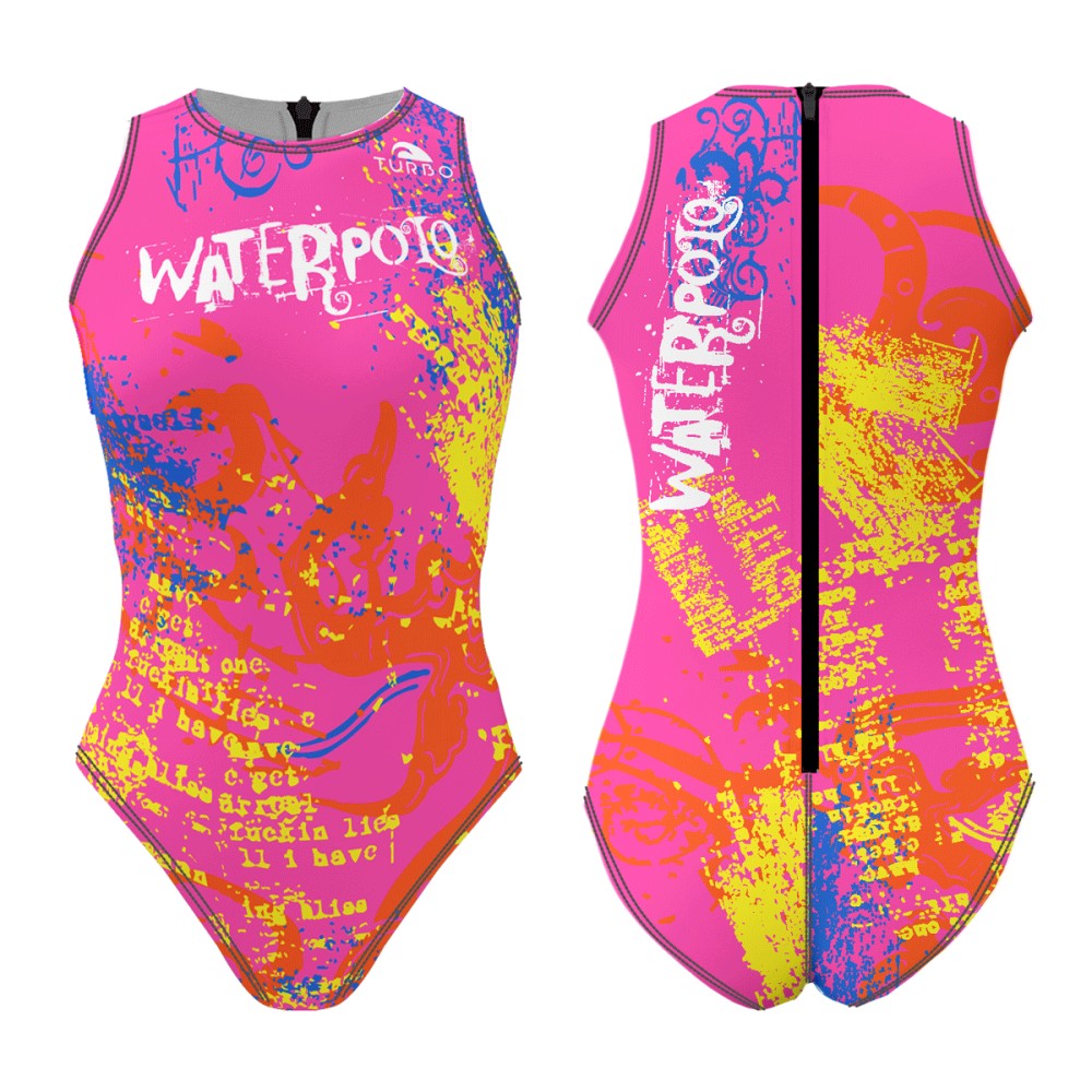 TURBO Women's Comfort Water Polo Swimsuit- Neon Water Polo