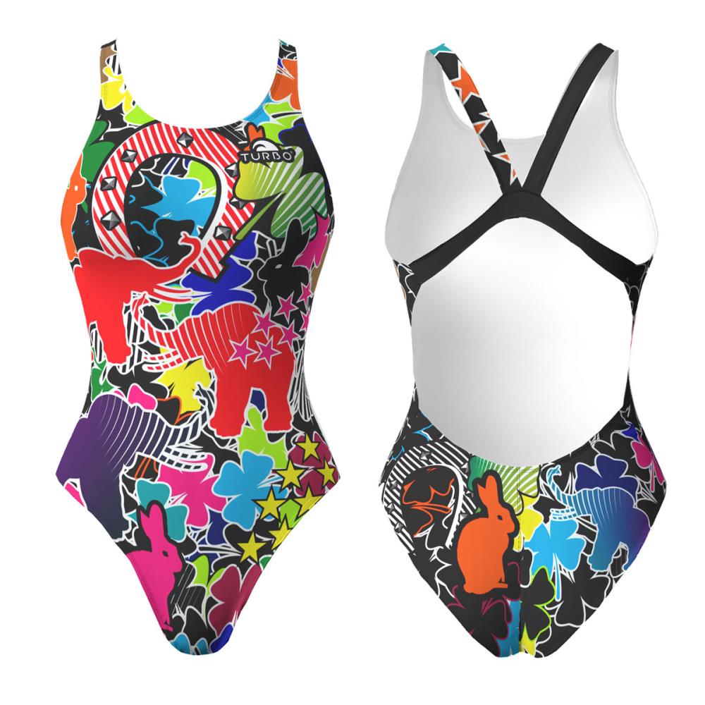 Turbo Women's Wide Strap Swimsuit Luck (Pro-Resist)