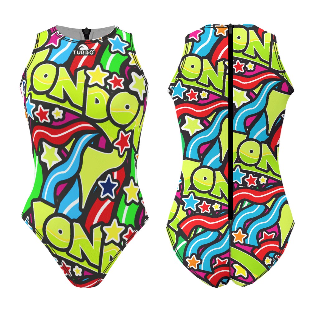TURBO Women's Comfort Water Polo Swimsuit- Grafitti London