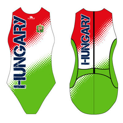 TURBO Women's Comfort Water Polo Swimsuit- Hungary Vertical