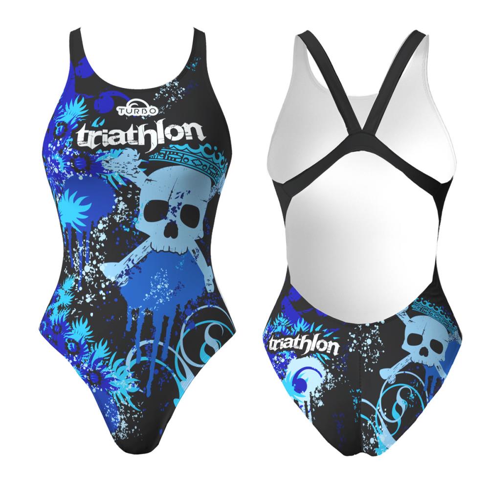 Turbo Women's Wide Strap Swimsuit Triathlon Calaveras