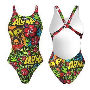 Turbo Women's Wide Strap Swimsuit Aloha