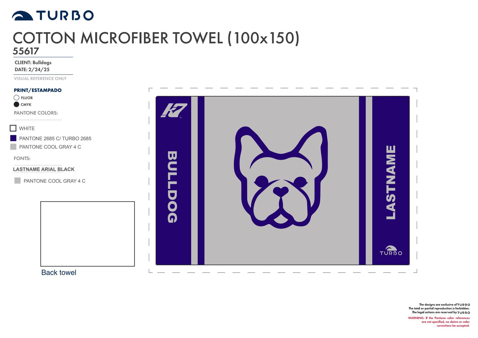 Bulldog Water Polo Club - Team Store - Towel