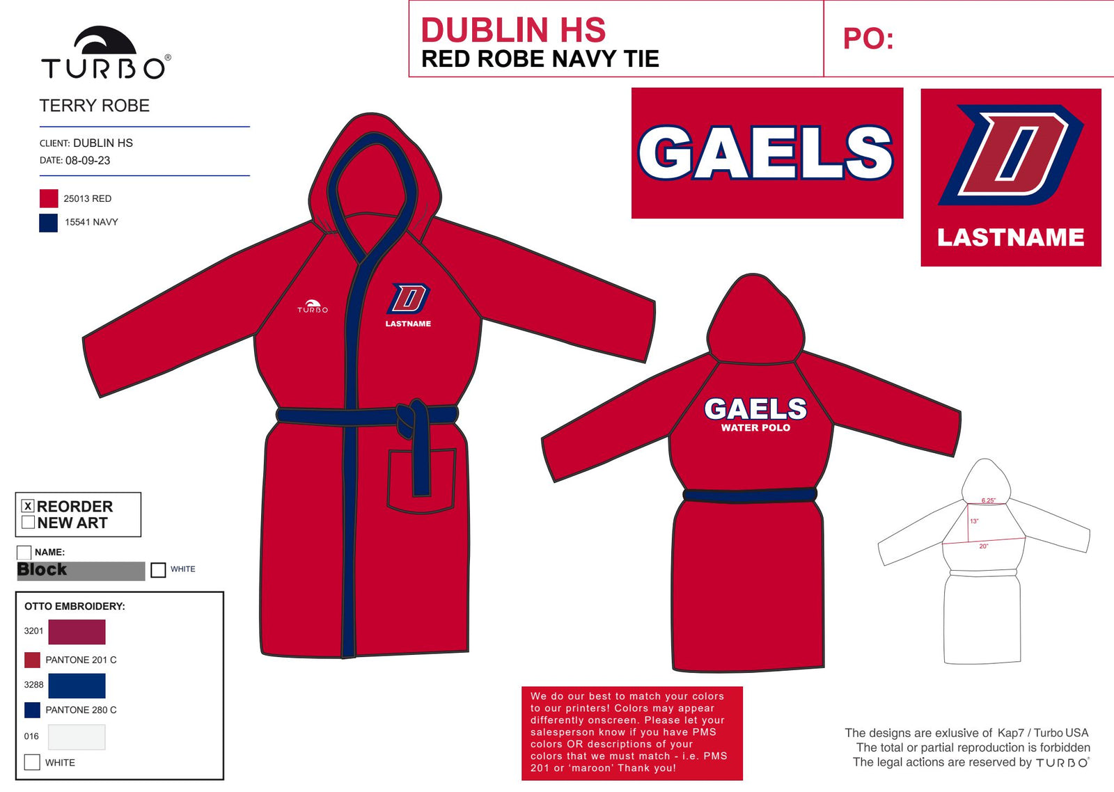 Dublin High School Team Store - Robe