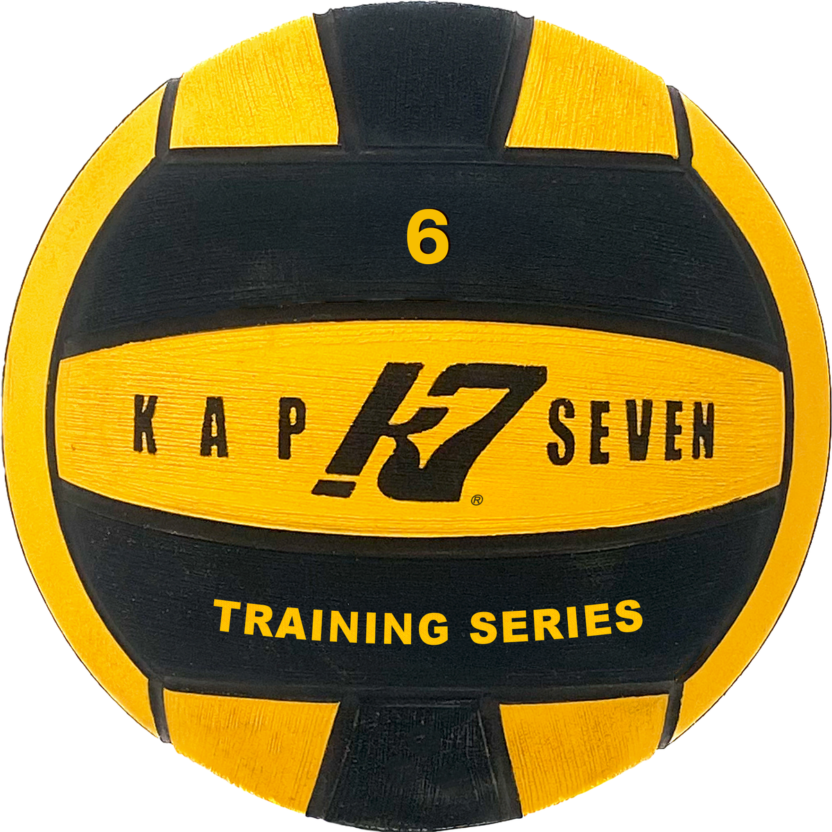 KAP7 Yellow/ Black Hydrogrip Water Polo Ball - Size 6