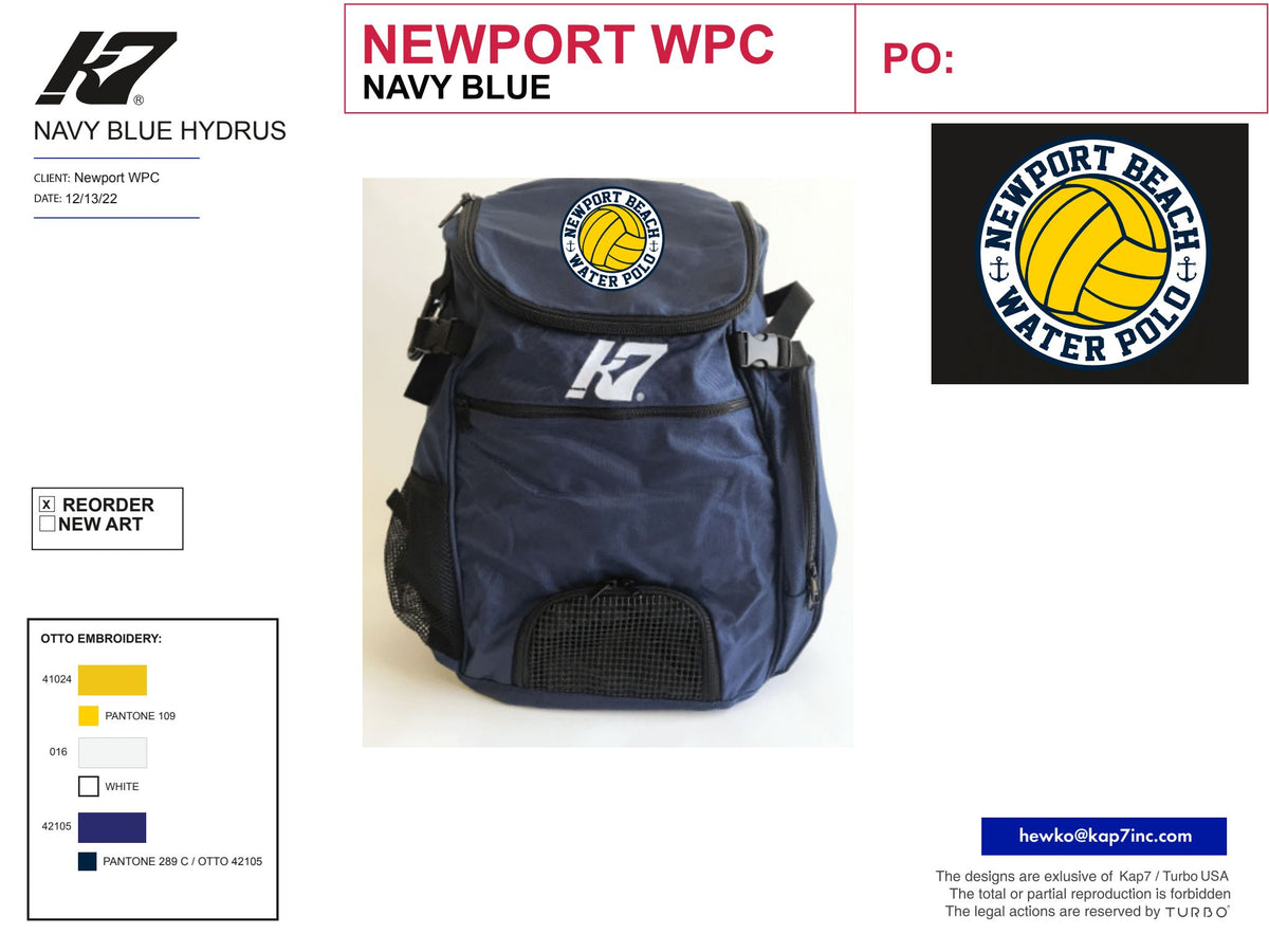 Newport Team Store - Newport Beach WPC - Navy Backpack