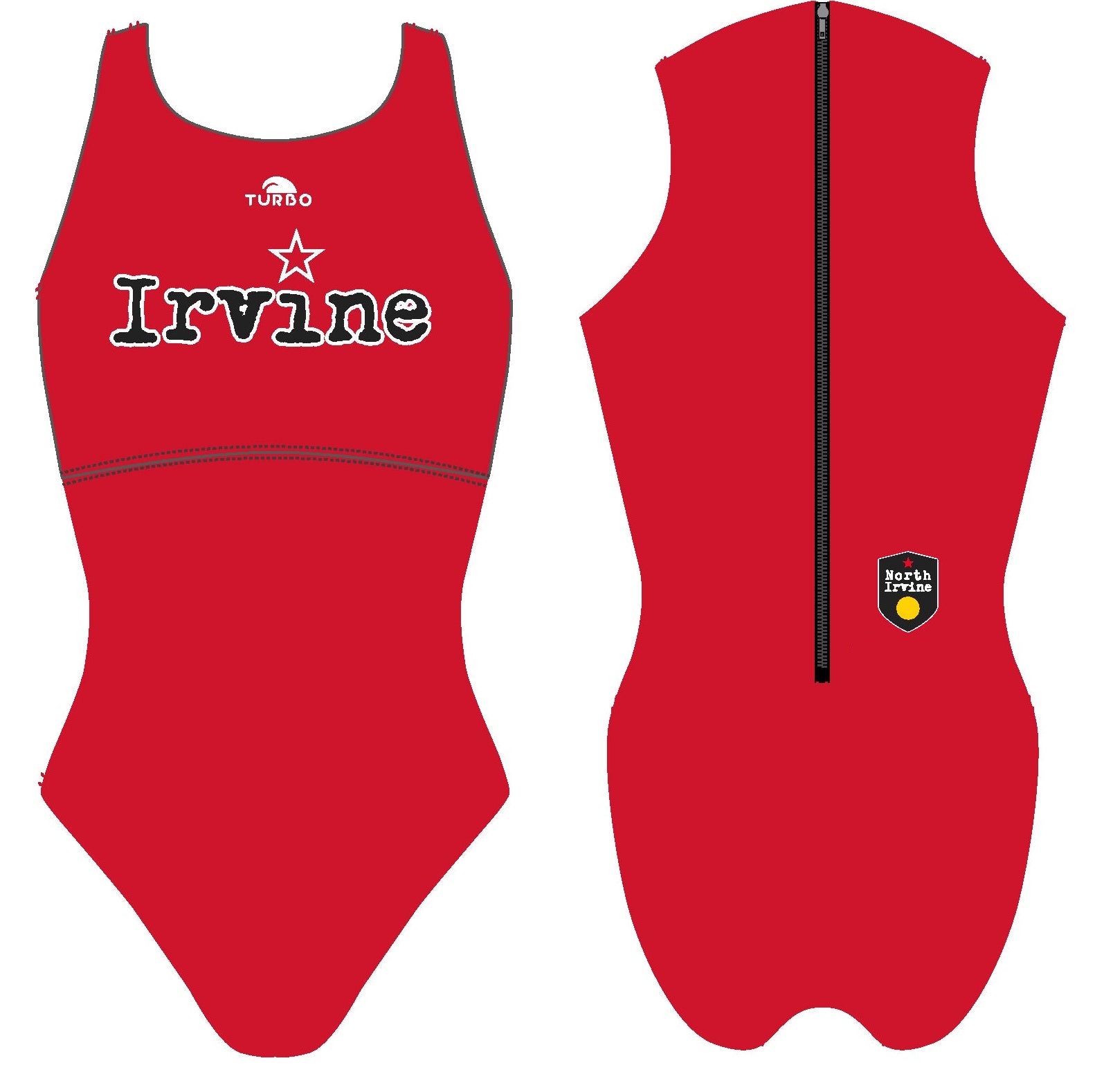 North Irvine WPC Team Store - North Irvine Water Polo Club Red Comfort Hybrid Suit