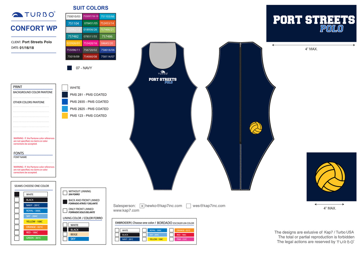 Port Streets Polo WPC Team Store - Comfort Suit