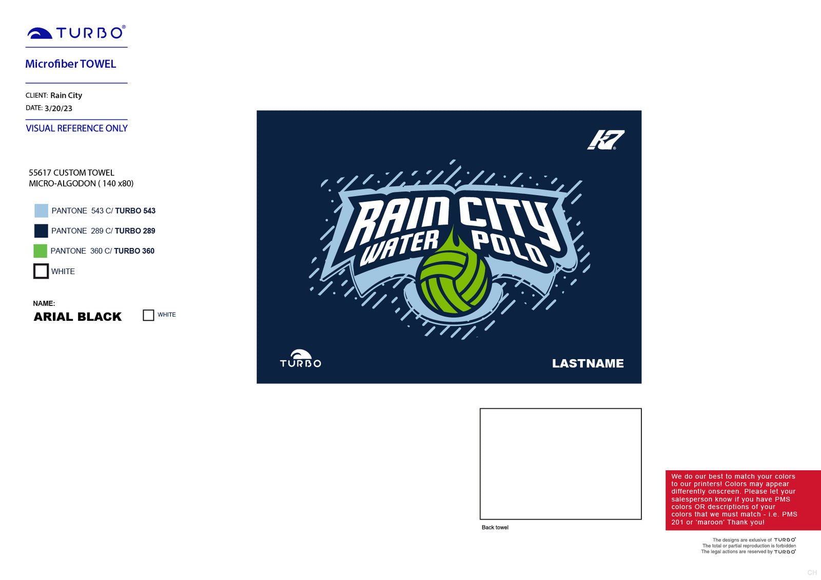 Rain City WPC - TEAM STORE - Towel
