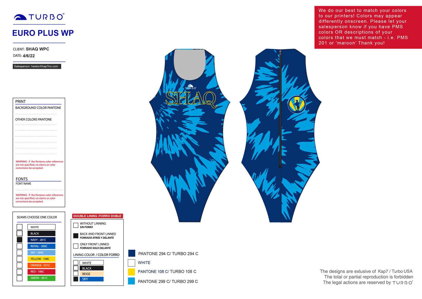 Sleepy Hollow Aquatics - SHAQ - TEAM STORE - Euro Plus - 10/12/14 Girls