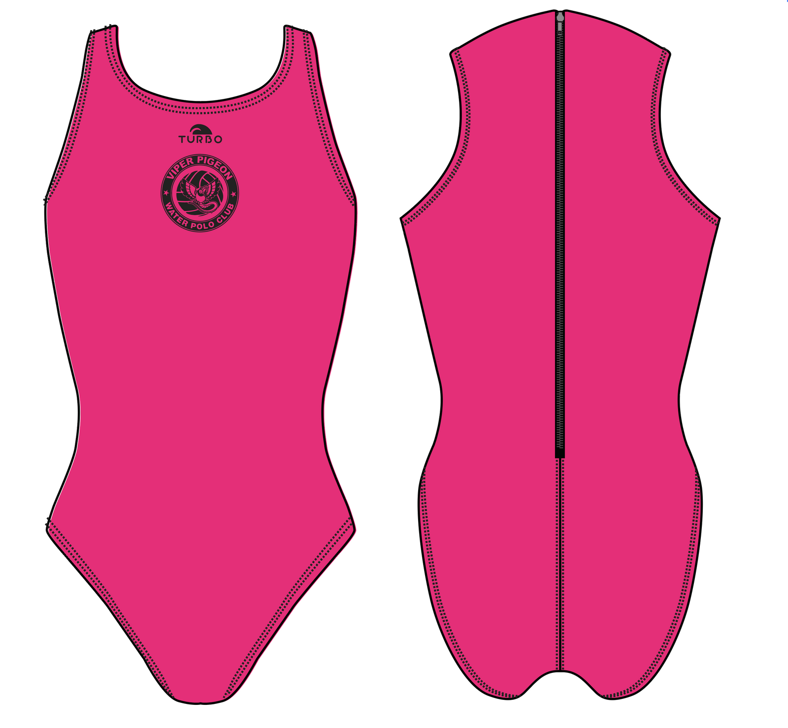 Viper Pigeon Team Store - Women's Turbo Pink COMFORT Water Polo Suit (Made to Order)