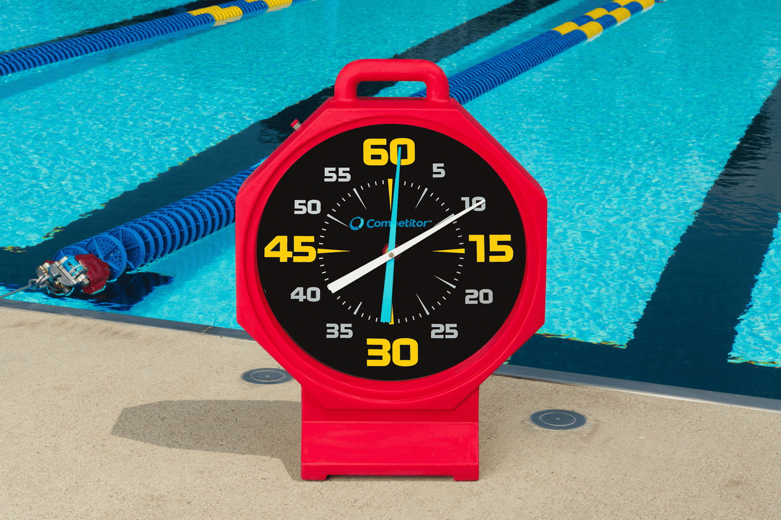 Competitor 15" Pace Clock- Red Base with Black Face