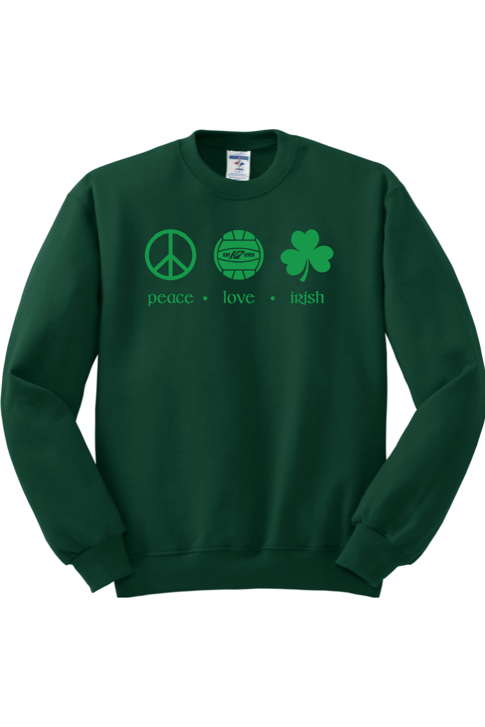 KAP7 Peace Love Irish Crewneck Sweatshirt
