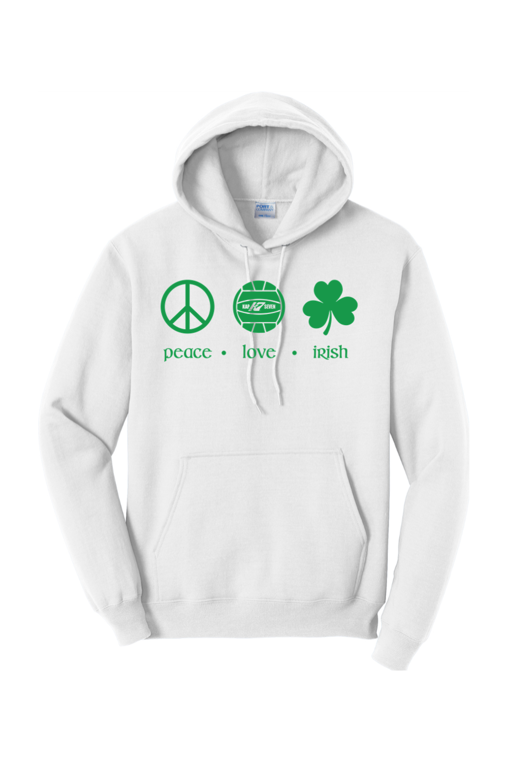 KAP7 Peace Love Irish Hooded Sweatshirt