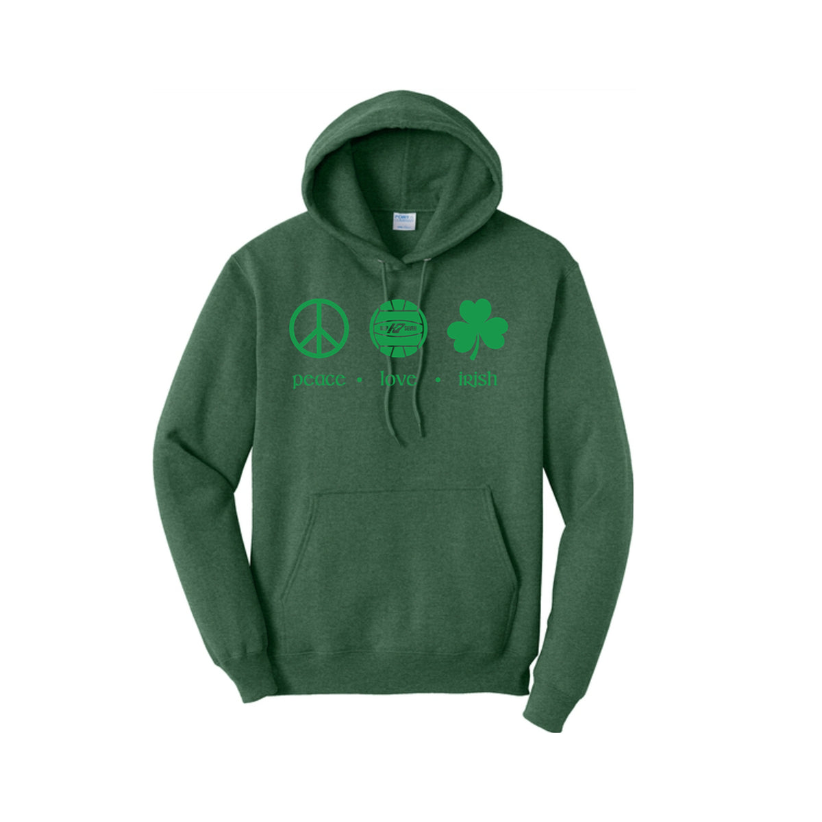 KAP7 Peace Love Irish Hooded Sweatshirt
