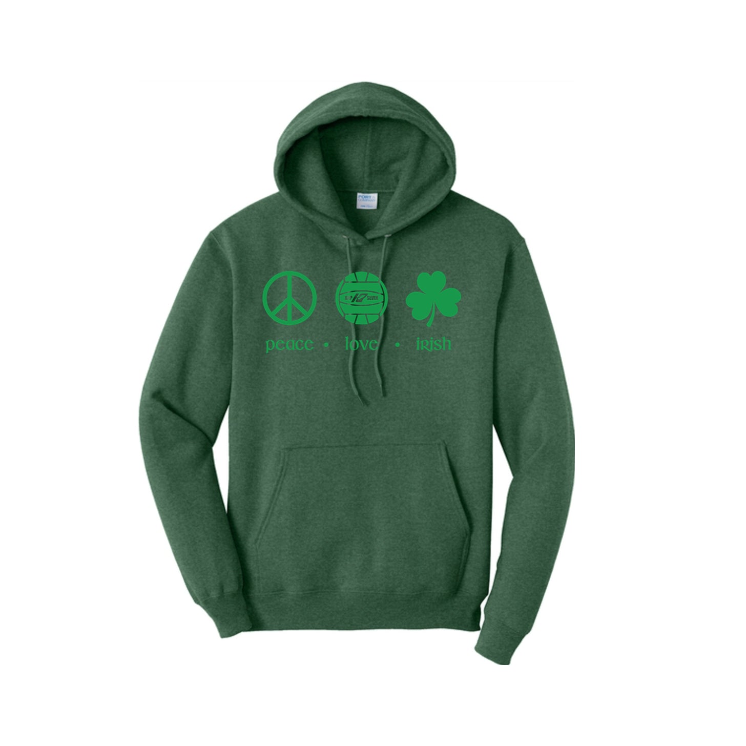KAP7 Peace Love Irish Hooded Sweatshirt