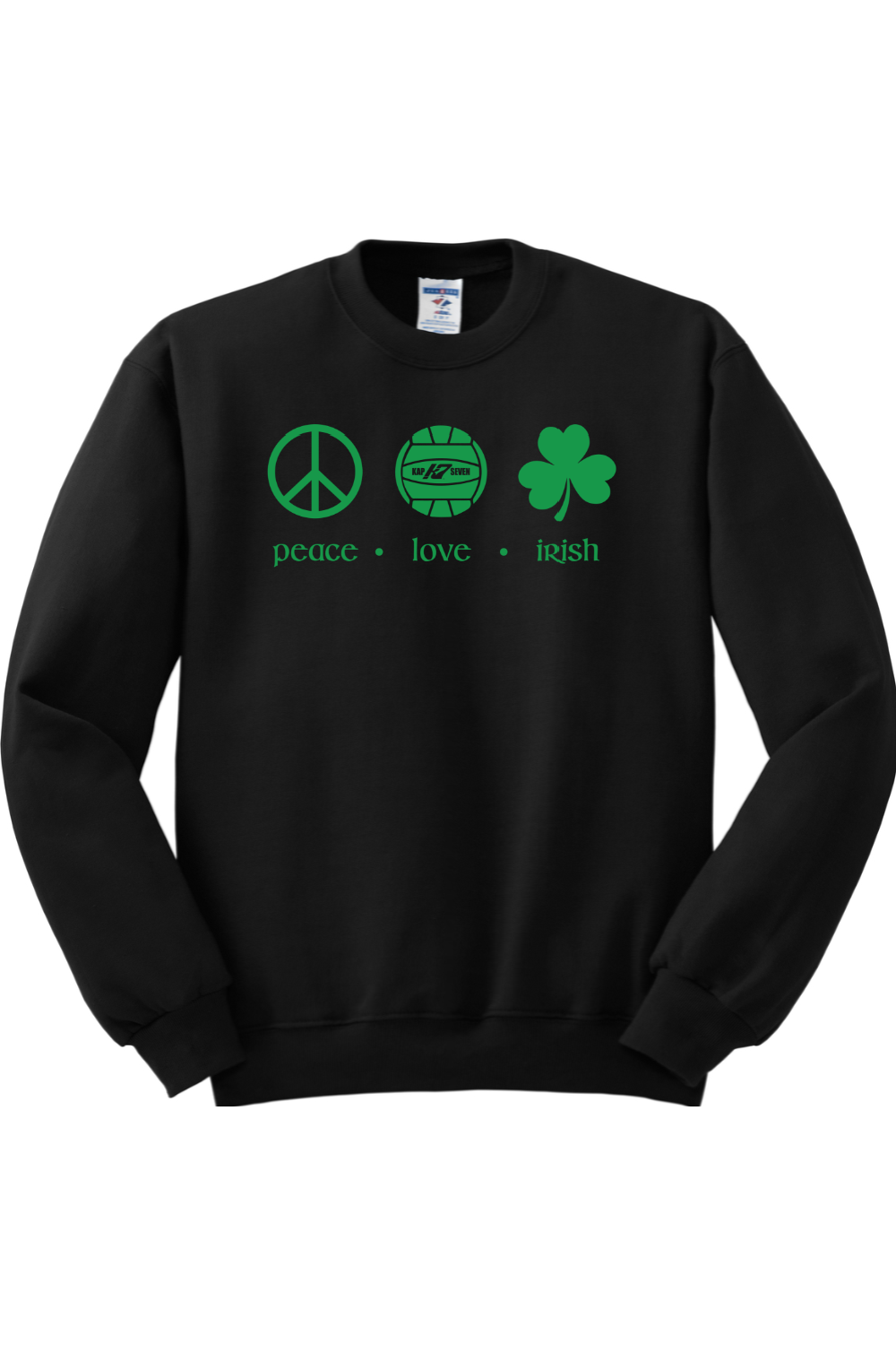 KAP7 Peace Love Irish Crewneck Sweatshirt