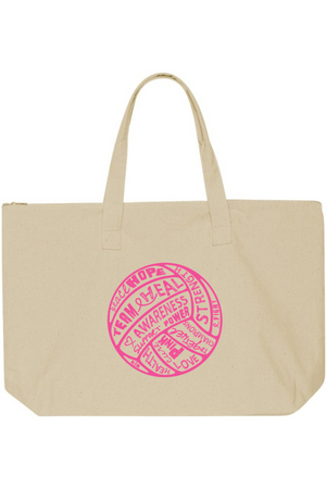 KAP7 Breast Cancer Awareness Tote with Zipper