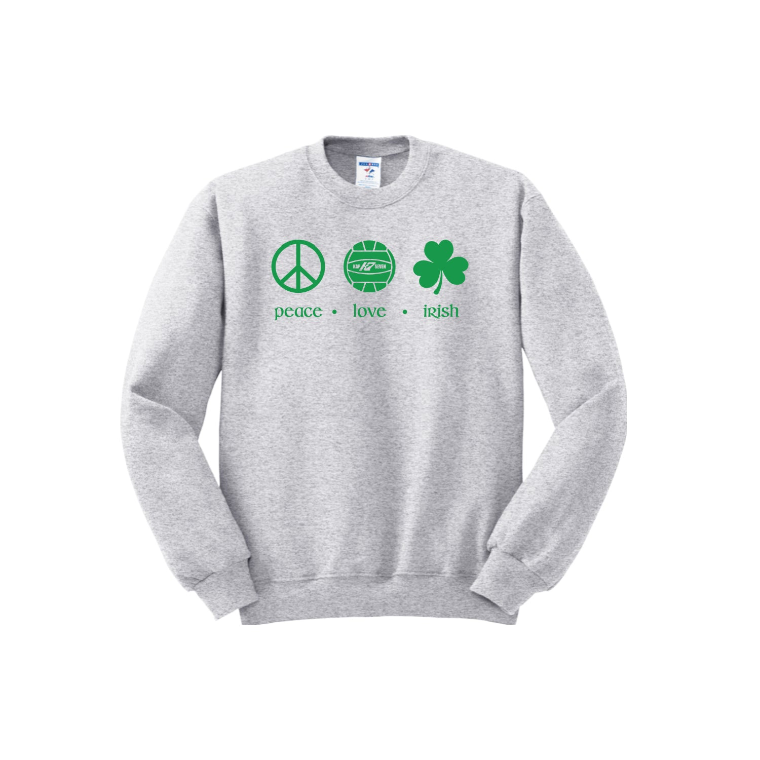 KAP7 Peace Love Irish Crewneck Sweatshirt