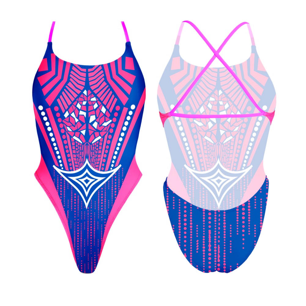 Turbo Women's Artistic Swim Suit B002 Lycra