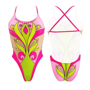 Turbo Women's Artistic Swim Suit B004 Lycra