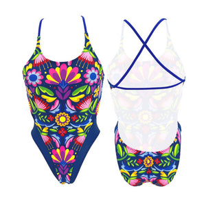 Turbo Women's Artistic Swim Suit B005 Lycra