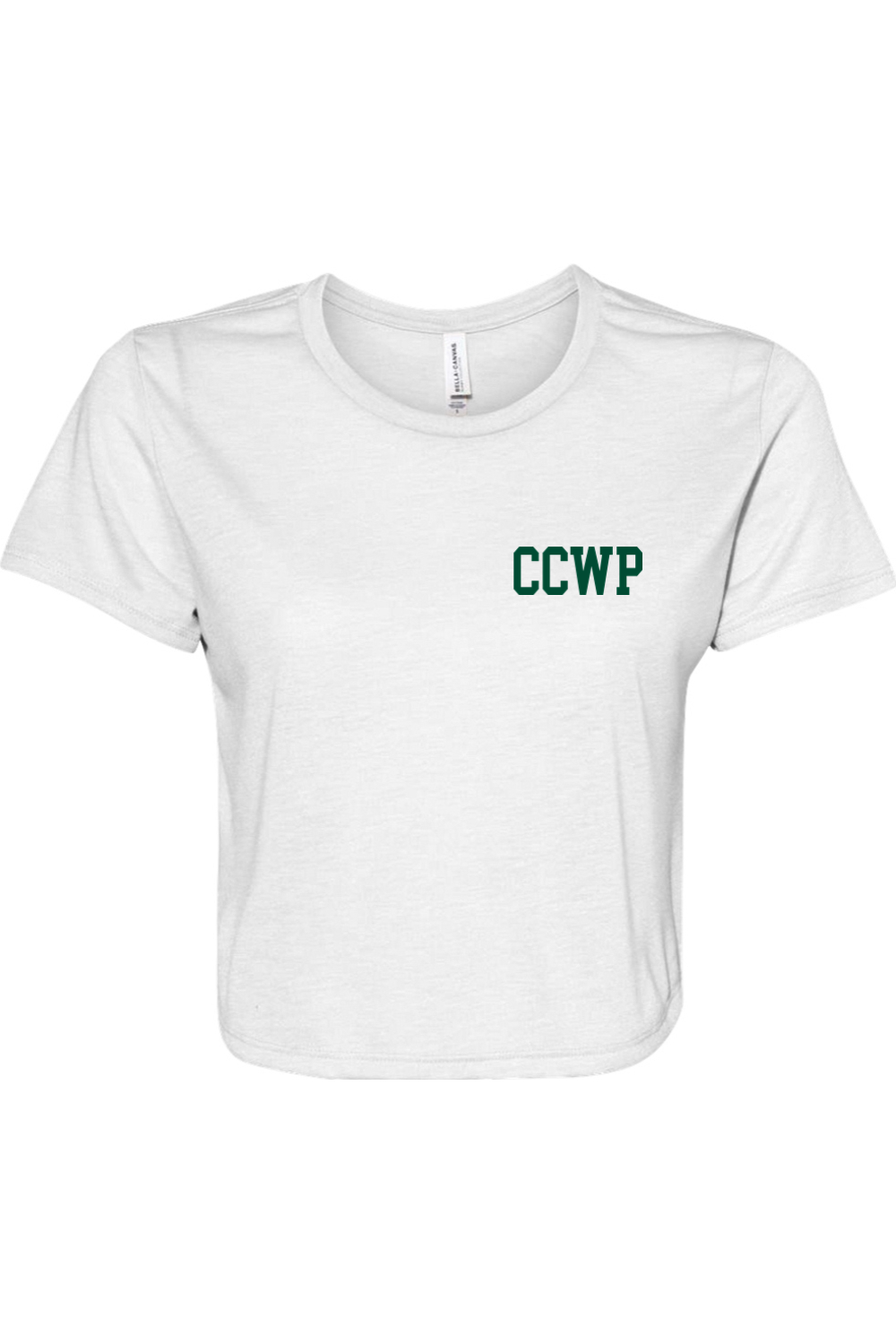 Bella + Canvas Women’s Flowy Crop Tee - White