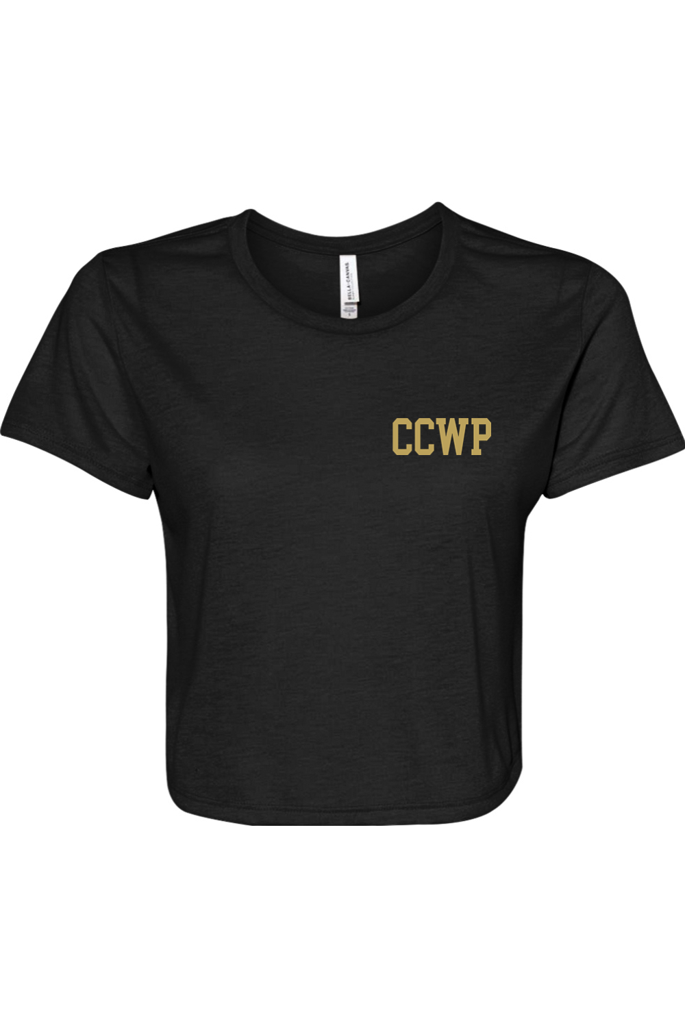 Bella + Canvas Women’s Flowy Crop Tee - Black