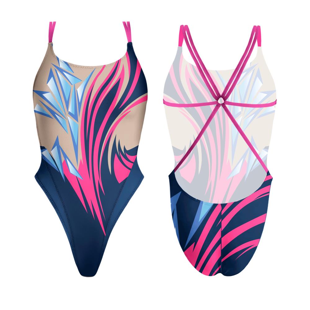 Turbo Women's Artistic Swim Suit Es005 Lycra