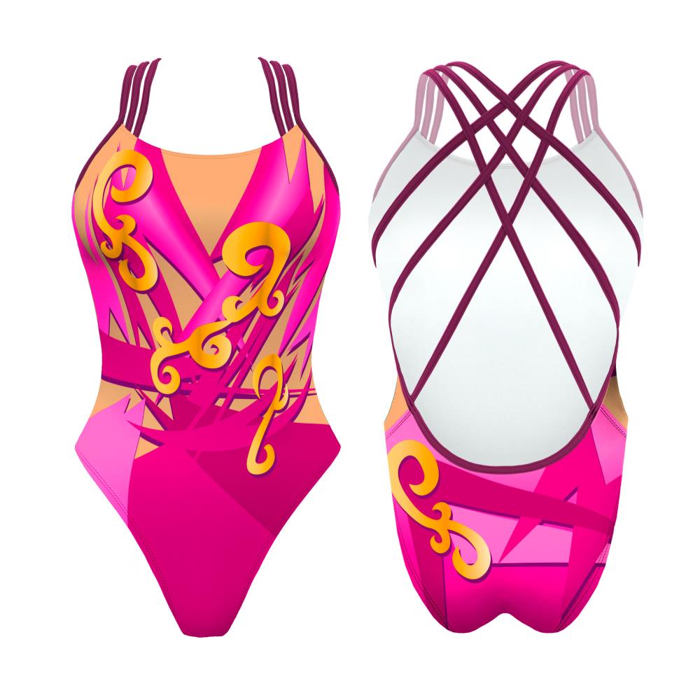 Turbo Women's Artistic Swim Suit F001 Lycra