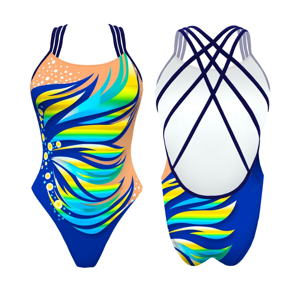 Turbo Women's Artistic Swim Suit F007 Lycra