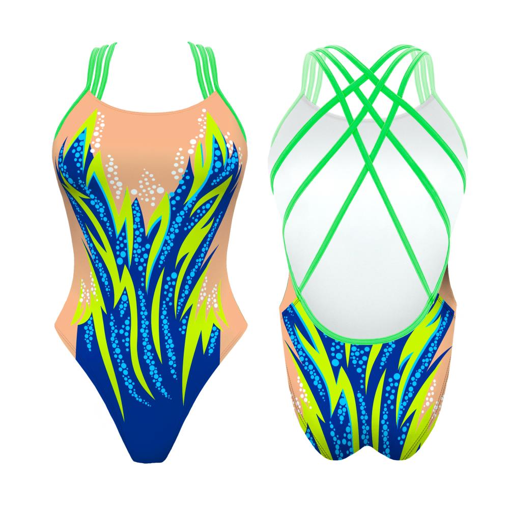 Turbo Women's Artistic Swim Suit F023 Lycra