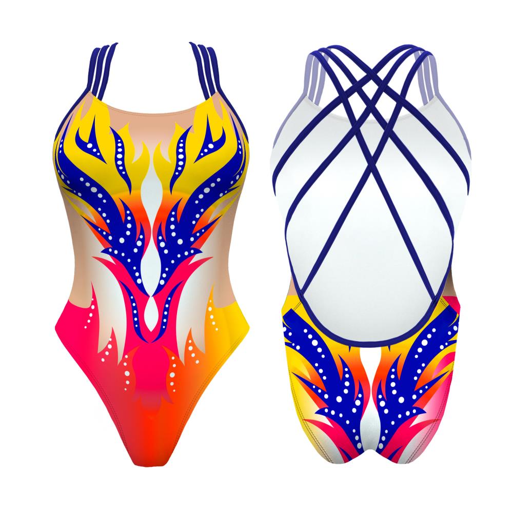 Turbo Women's Artistic Swim Suit F024 Lycra