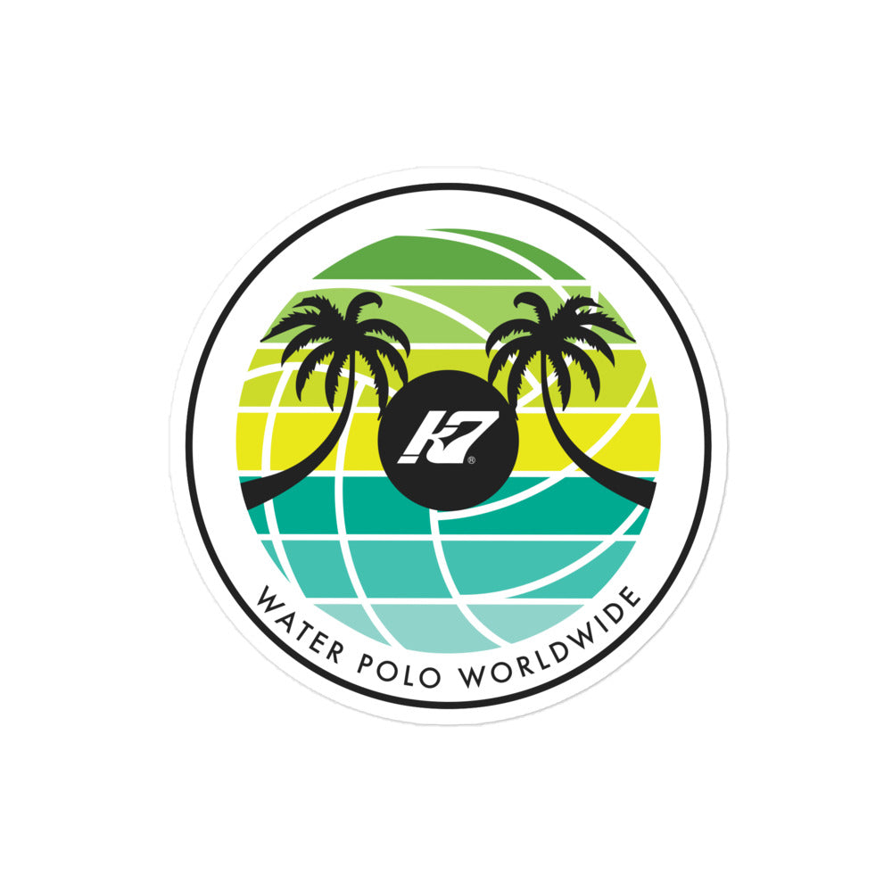 Kap7 Green Sunset Logo Bubble-free stickers