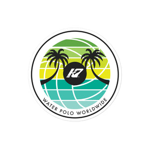 Kap7 Green Sunset Logo Bubble-free stickers