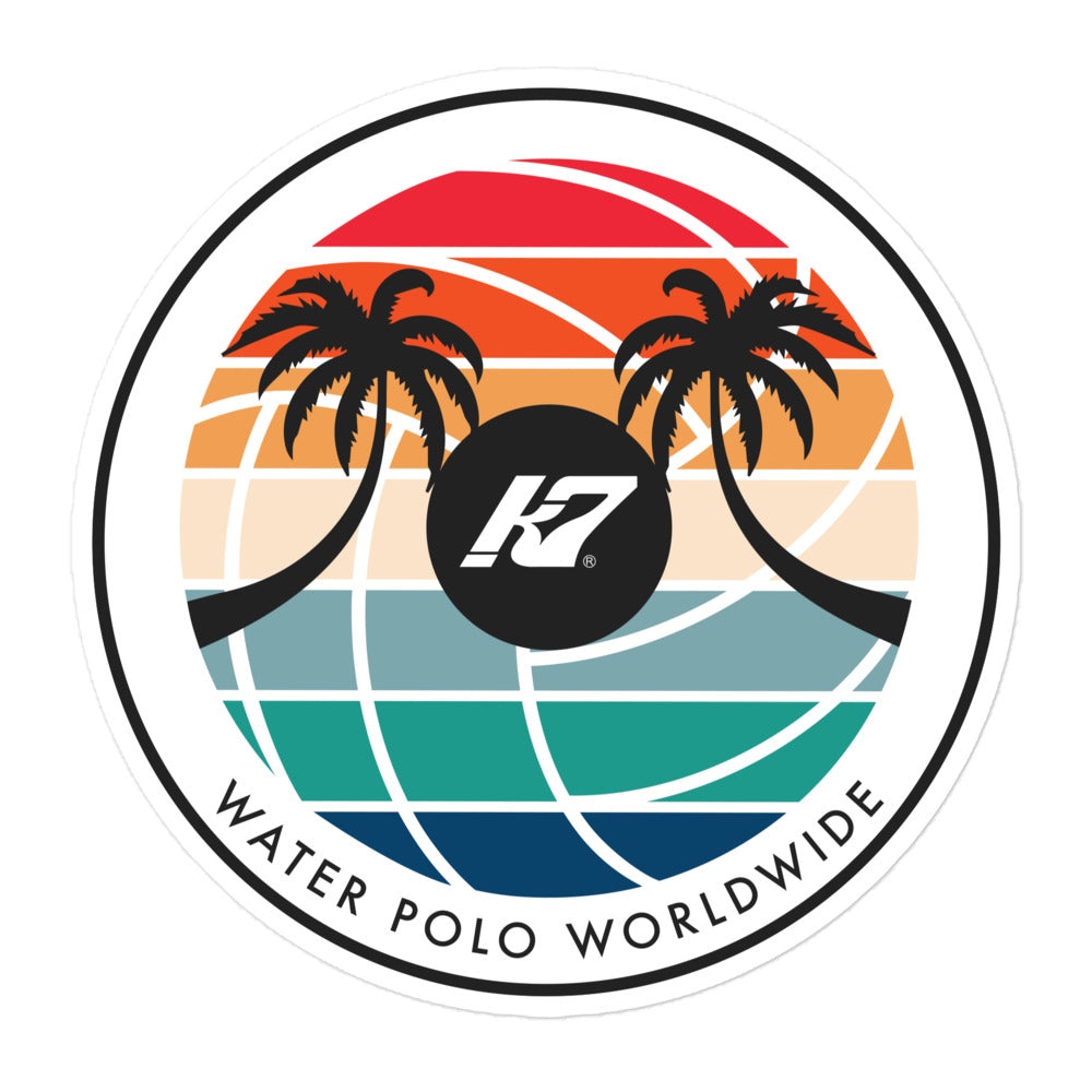 Kap7 Pink Sunset Logo Bubble-free stickers