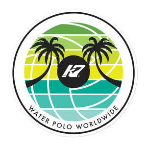 Kap7 Green Sunset Logo Bubble-free stickers