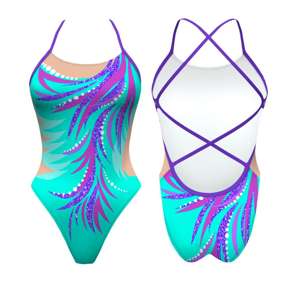 Turbo Women's Artistic Swim Suit S005 Lycra