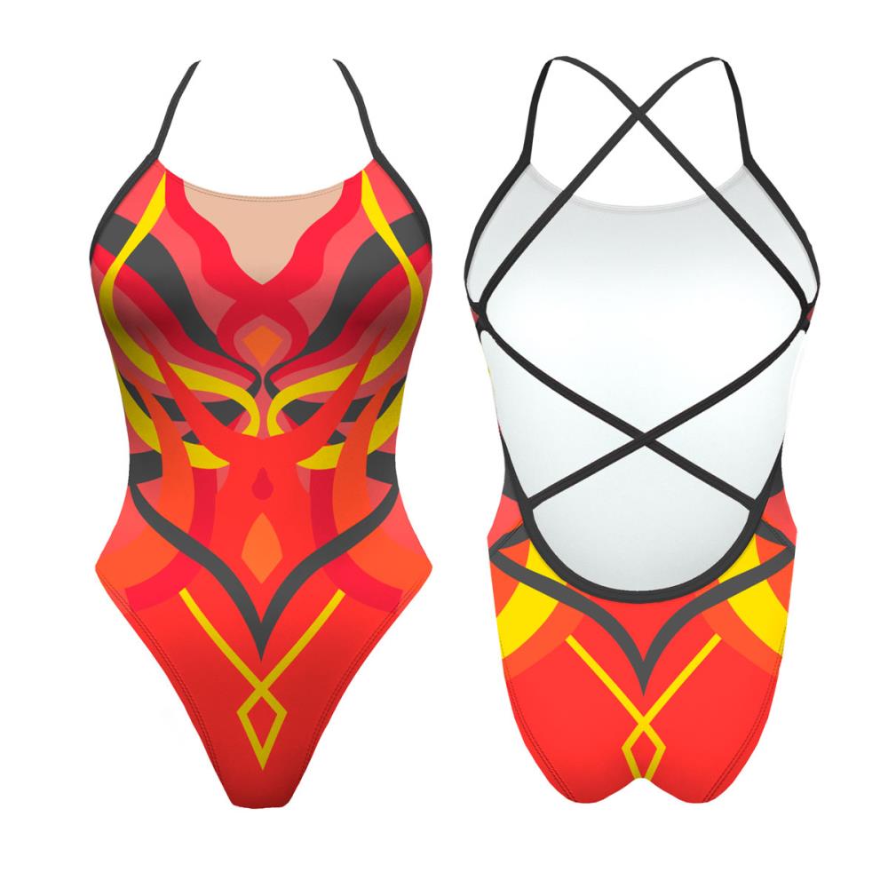 Turbo Women's Artistic Swim Suit S024 Lycra