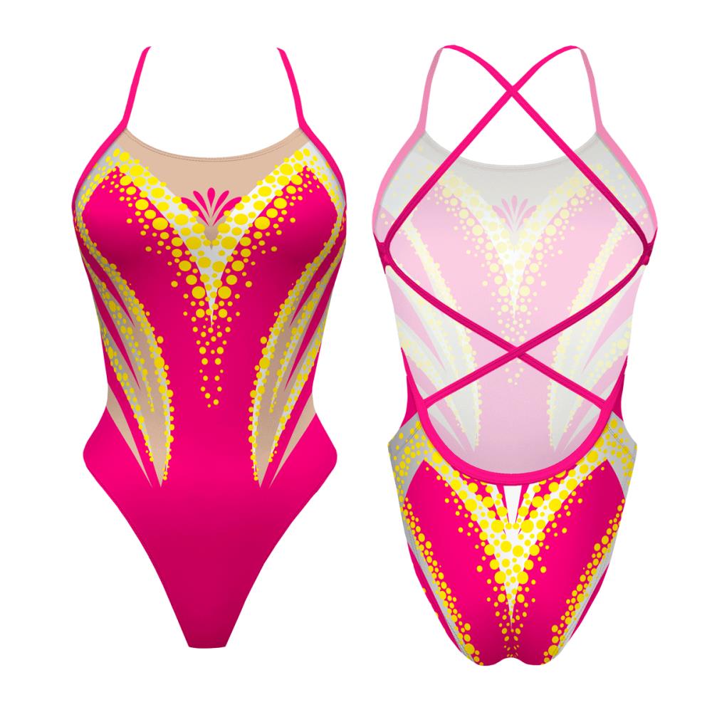 Turbo Women's Artistic Swim Suit S027 Lycra