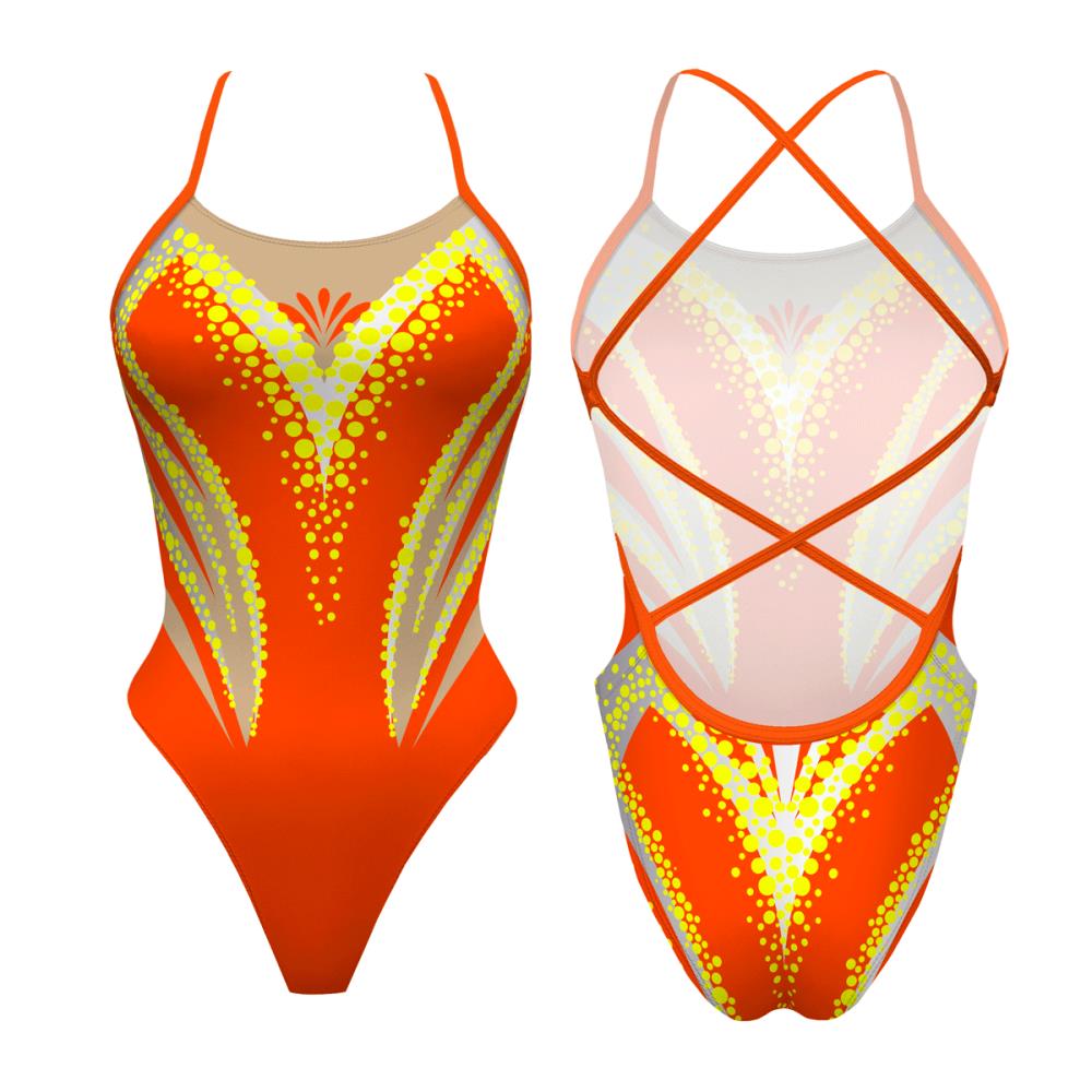 Turbo Women's Artistic Swim Suit S028 Lycra