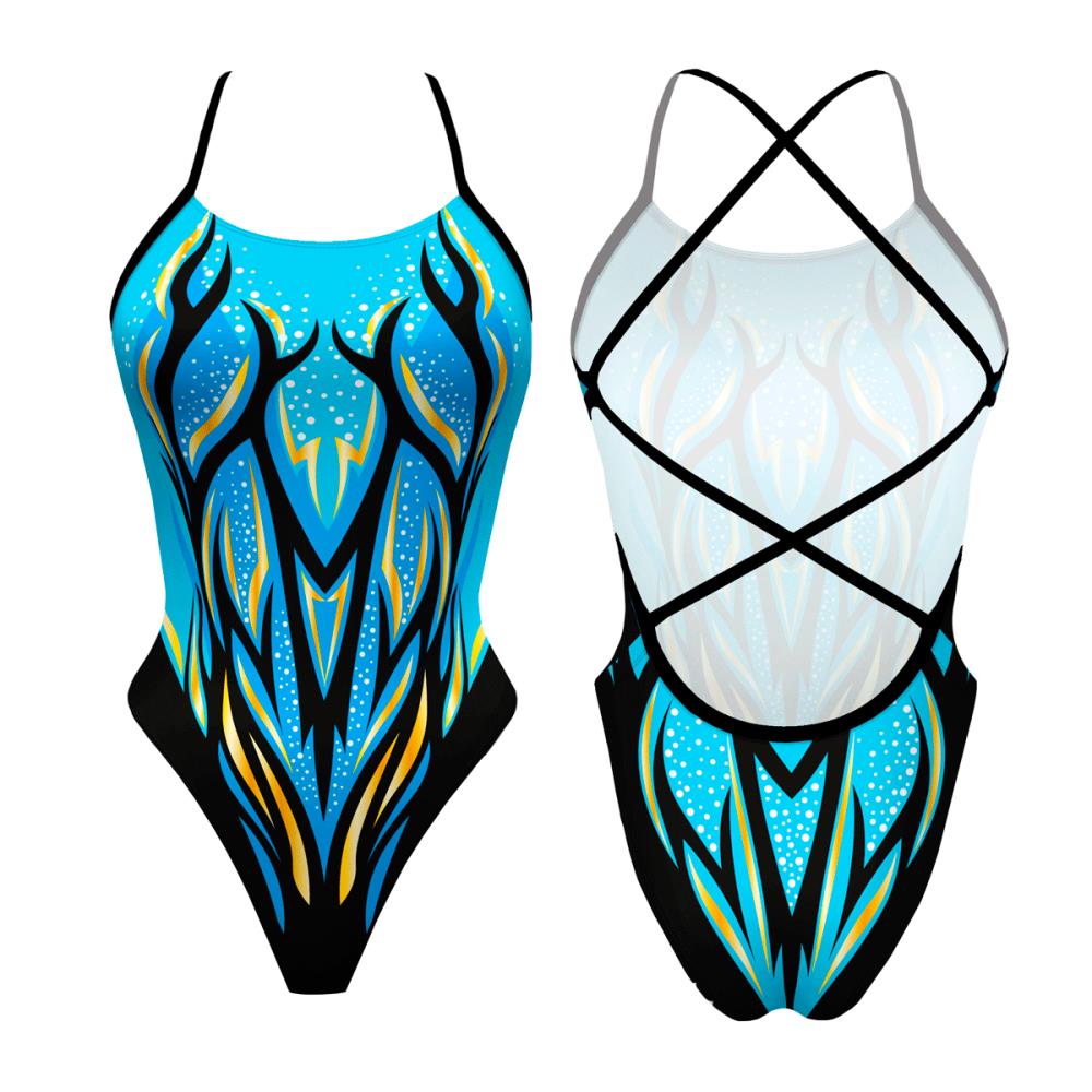 Turbo Women's Artistic Swim Suit S033 Lycra