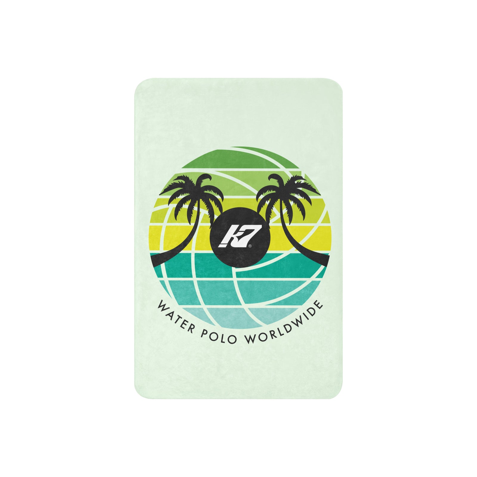 Kap7 Green Sunset Sherpa blanket
