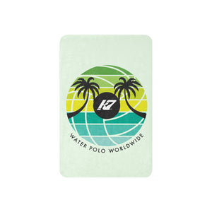 Kap7 Green Sunset Sherpa blanket