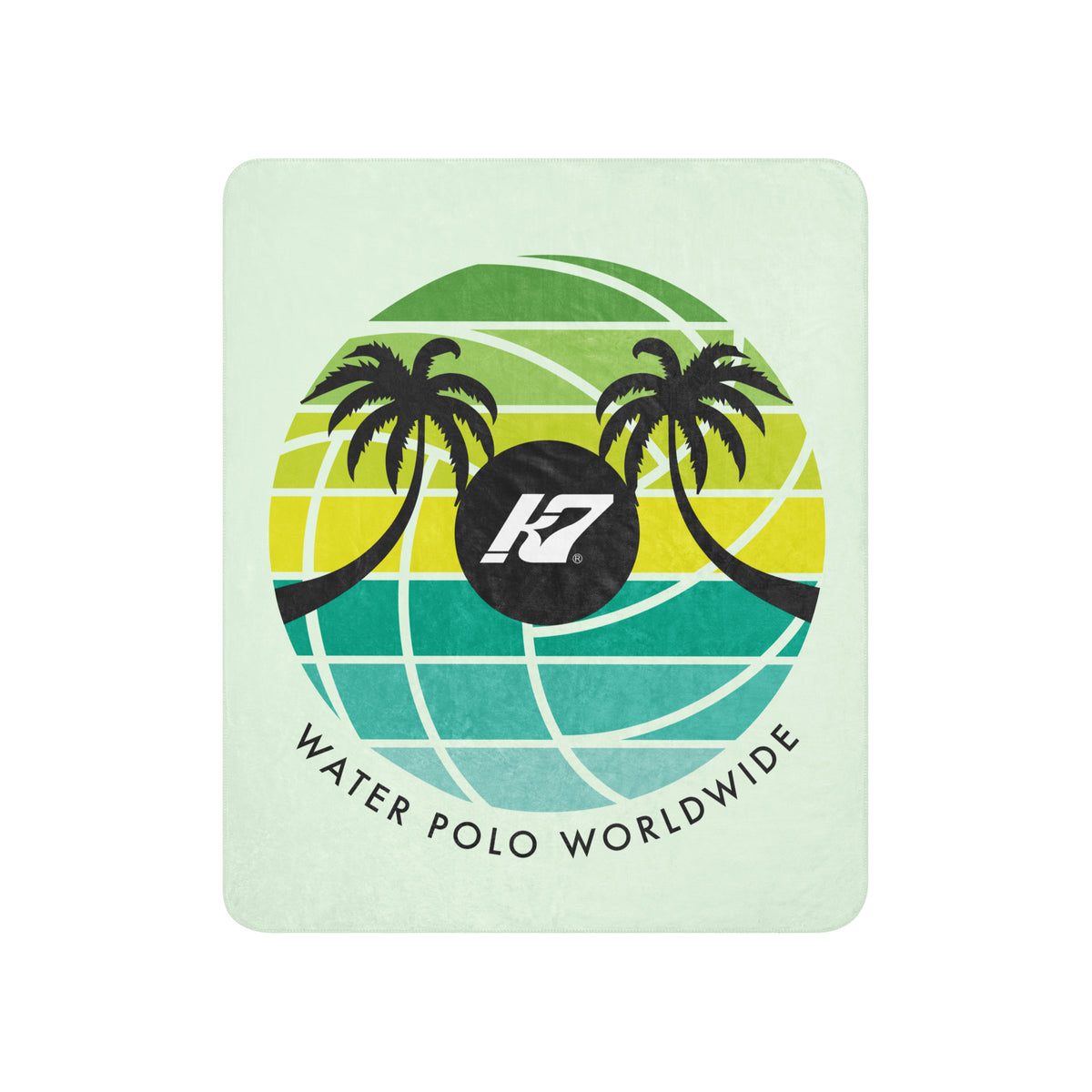 Kap7 Green Sunset Sherpa blanket