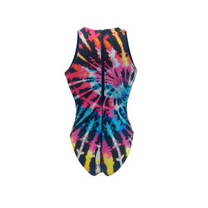 Women's Water Polo Suit- Tie Dye Rainbow Bador
