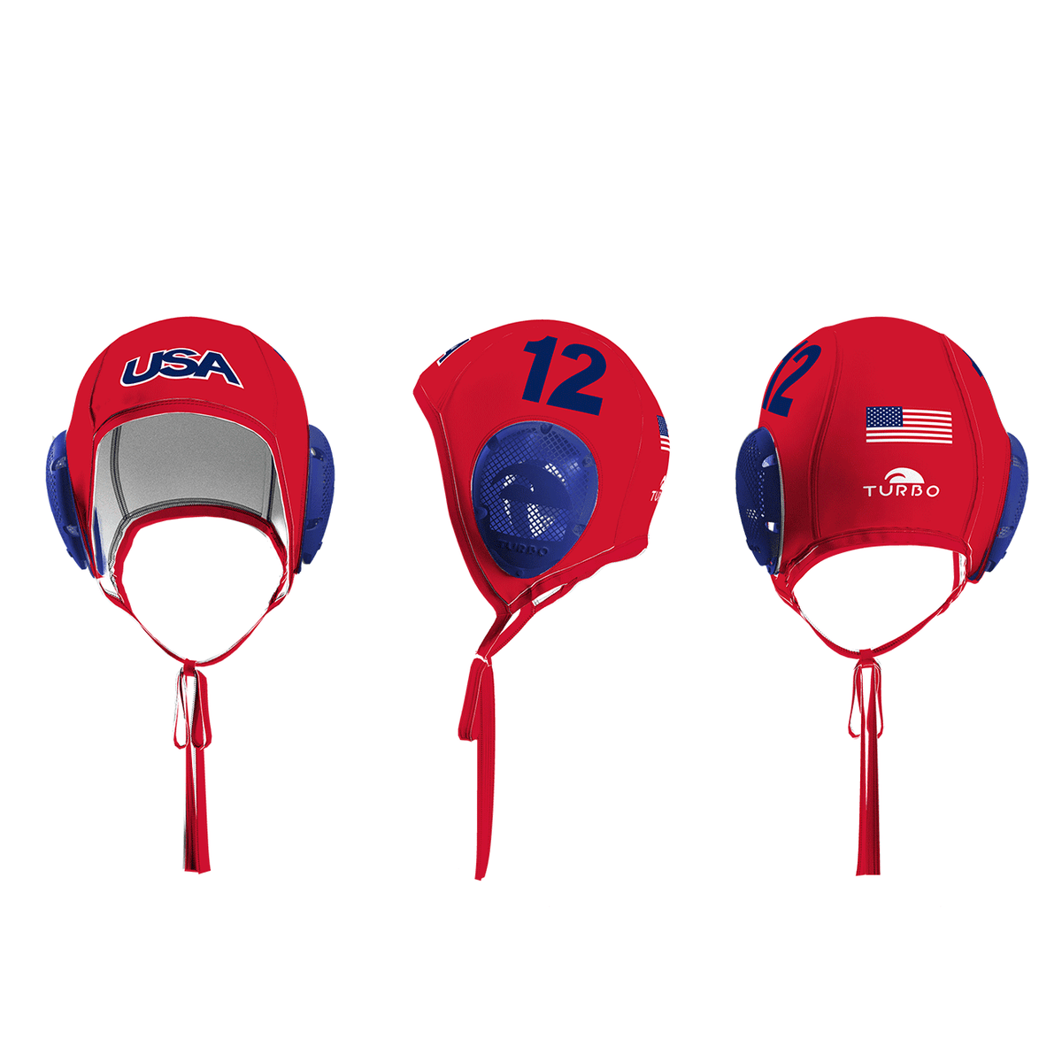 TURBO Mens USA Official 2024 Competition Water Polo Cap