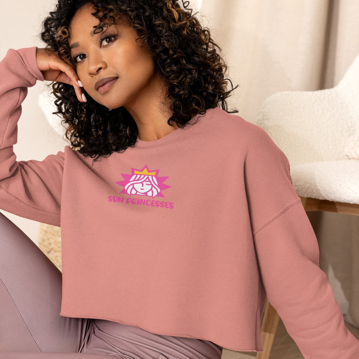 Sun Princesses Crop Sweatshirt