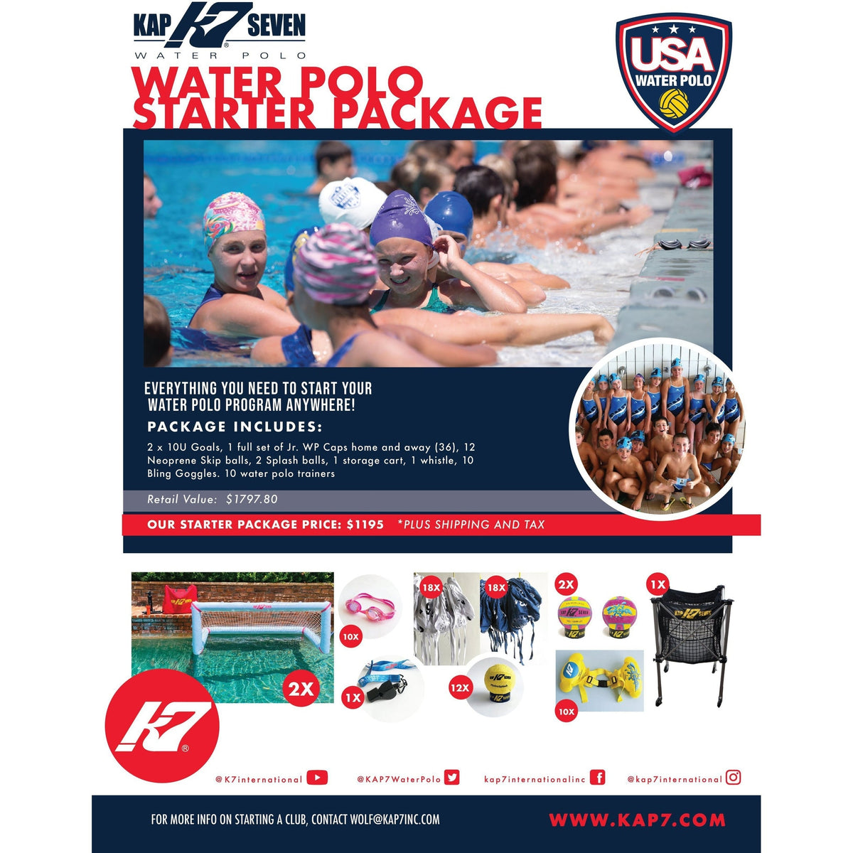 Water Polo Starter Package KAP7 International